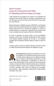 Guerre et paix : leçons de l'intervention de l'ONU en République Démocratique du Congo