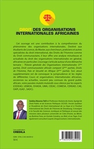 Droit des organisations internationales africaines. Théorie générale, droit communautaire comparé, droit de l'homme, paix et sécurité