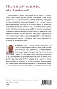 L'Eglise et l'Etat au Sénégal. Acteurs de développement ?