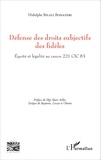 Hidulphe Bilali Bonazebi - Défense des droits subjectifs des fidèles - Equité et légalité au canon 221 CIC 83.
