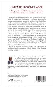 L'affaire Hissène Habré. Une première tentative de mise en oeuvre de la compétence universelle en Afrique