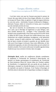 Langue, identité, nation. L'expérience norvégienne de 1830 à nos jours