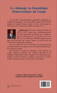 Le chômage en république démocratique du Congo. Hier, aujourd'hui et demain