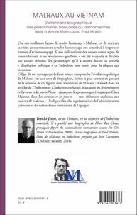 Malraux au Vietnam. Dictionnaire biographique des personnalités françaises ou vietnamiennes liées à André Malraux ou Paul Monin