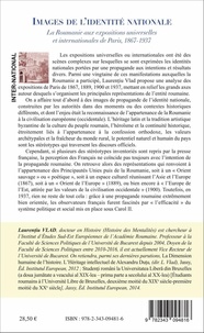 Images de l'identité nationale. La Roumanie aux expositions universelles et internationales de Paris, 1867-1937