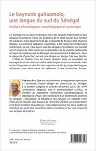 Le baynunk guñaamolo, une langue du sud du Sénégal. Analyse phonologique, morphologique et syntaxique
