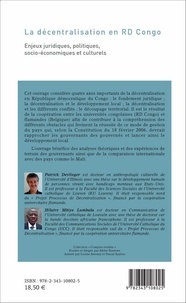 La décentralisation en RD Congo. Enjeux juridiques, politiques, socio-économiques et culturels