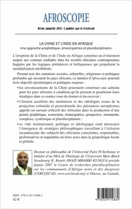 Afroscopie N° 7 La Chine et l'Inde en Afrique. Une approche pluridisciplinaire et postcoloniale