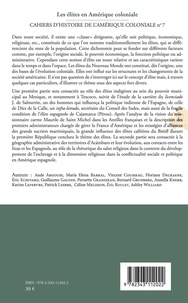 Cahiers d'Histoire de l'Amérique Coloniale N° 7 Les élites en Amérique coloniale