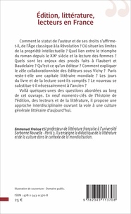 Edition, littérature, lecteurs en France. De l'imprimerie à internet