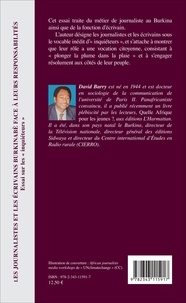 Les journalistes et les écrivains burkinabè face à leurs responsabilités. Essai sur les "inquiéteurs"