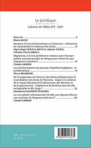 Cahiers de l'IREA N° 9/2017 Le juridique