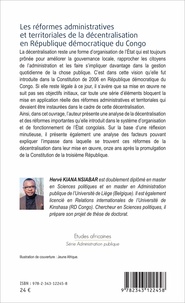 Les réformes administratives et territoriales de la décentralisation en République démocratique du Congo. Entre l'impasse et leur mise en oeuvre effective