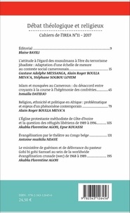 Cahiers de l'IREA N° 11/2017 Débat théologique et religieux