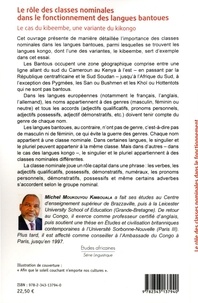 Le rôle des classes nominales dans le fonctionnement des langues bantoues. Le cas du kibeembe, une variante du kikongo