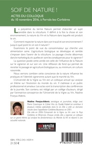 Soif de Nature !. Actes du colloque du 10 Novembre 2016, à Ferrals-les-Corbières