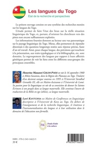 Les langues du Togo. Etat de la recherche et perspectives 2e édition revue et augmentée