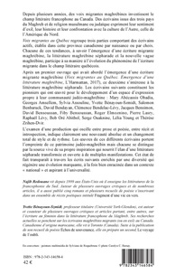 Voix migrantes au Québec. Volume 2, Littérature maghrébine sépharade