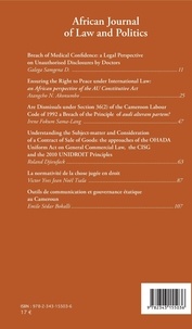 African Journal of Law and Politics N° 1/2018
