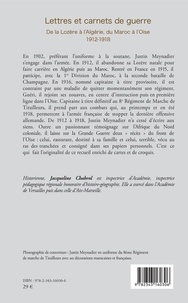 Lettres et carnets de guerre. De la Lozère à l'Algérie, du Maroc à l'Oise (1912-1918)