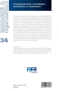 Marché et Organisations N° 34 L'entrepreneuriat scientifique. Institutions et innovation