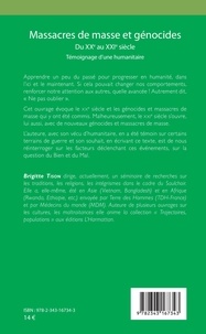 Massacres de masse et génocides. Du XXe au XXIe siècle - Témoignage d'une humanitaire