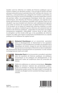 Guinée réforme des finances publiques. Transparence budgétaire et efficacité des politiques publiques