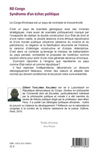 RD Congo, syndrome d'un échec politique