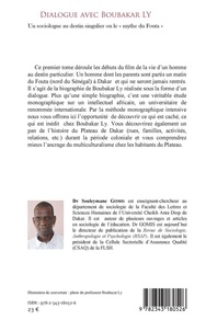Dialogue avec Boubakar Ly. Tome 1, Le Plateau de Dakar ou Le royaume d'enfance de Boubakar Ly