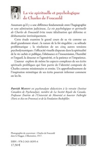 La vie spirituelle et psychologique de Charles de Foucauld
