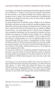 L'acquittement de Laurent Gbagbo et Blé Goudé. Les juges de la CPI restituent la vérité historique - Une analyse thématique du verdict