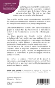 Transgression scolaire au prisme du genre. De l'invisibilité des filles à la survisibilité des garçons