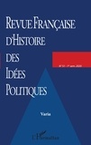Eric Desmons - Revue française d'Histoire des idées politiques N° 51, 1er semestre 2020 : .