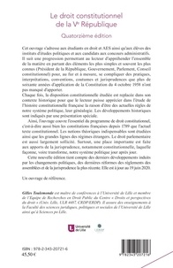 Le droit constitutionnel de la Ve République 14e édition