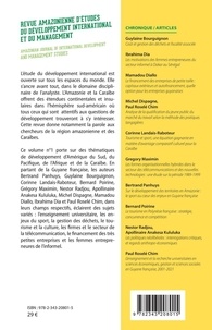 Revue amazonienne d'études du développement international et du management N° 1