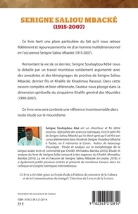 Serigne Saliou Mbacké (1915-2007). Vie et oeuvre d'un bâtisseur des âmes