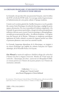 La Grenade française et ses institutions coloniales aux XVIIe et XVIIIe siècles. Entre échanges et dépendance