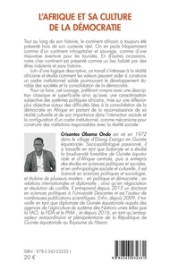 L'Afrique et sa culture de la démocratie. Une évaluation de la réalité culturelle africaine face à l'enjeu de sa consolidation démocratique