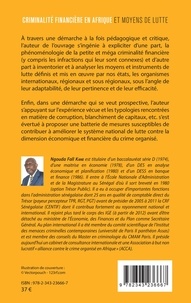 Criminalité financière en Afrique et moyens de lutte. L'exemple du Sénégal
