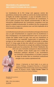 Procédés d'élaboration des constitutions en R.D. Congo. Conséquences politiques