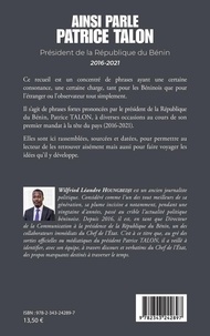 Ainsi parle Patrice Talon. Président de la République du Bénin 2016-2021