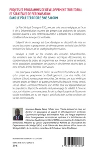 Projets et programmes de développement territorial et stratégies de pérennisation dans le pôle territoire Sine Saloum