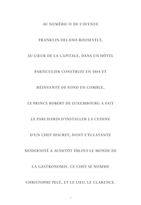 Christophe Pelé - Le Clarence. Livre de cuisine