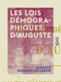 Auguste Bouché-Leclercq - Les Lois démographiques d'Auguste.