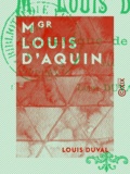 Louis Duval - Mgr Louis d'Aquin - Évêque de Sées.