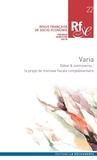  Revue Française de sociologie - Revue française de socio-économie N° 22, premier trimestre : .