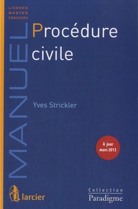 Yves Strickler - Procédure civile.