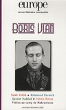 Charles Dobzynski - Europe N° 967-968, Novembre : Boris Vian.
