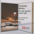 Fernando Marías - Je vais mourir cette nuit. 1 CD audio MP3