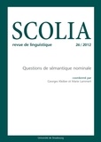 Georges Kleiber et Marie Lammert - Scolia N° 26/2012 : Questions de sémantique nominale.